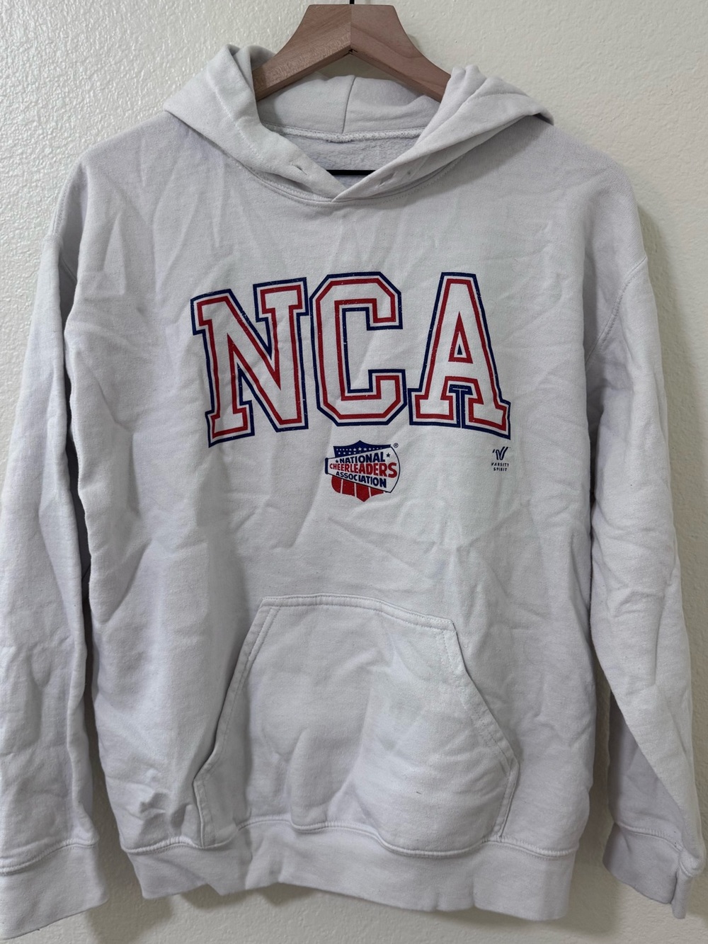 NCA Logo White Hoodie Sweatshirt - Men's Pullover